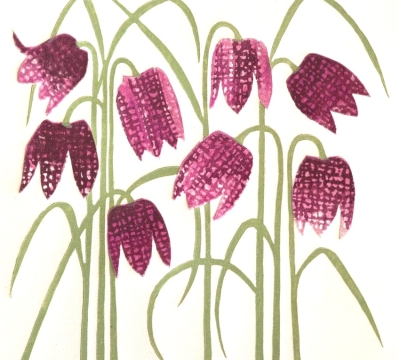 Fritillaries in Lino Cut  ~  with Sue Leech 